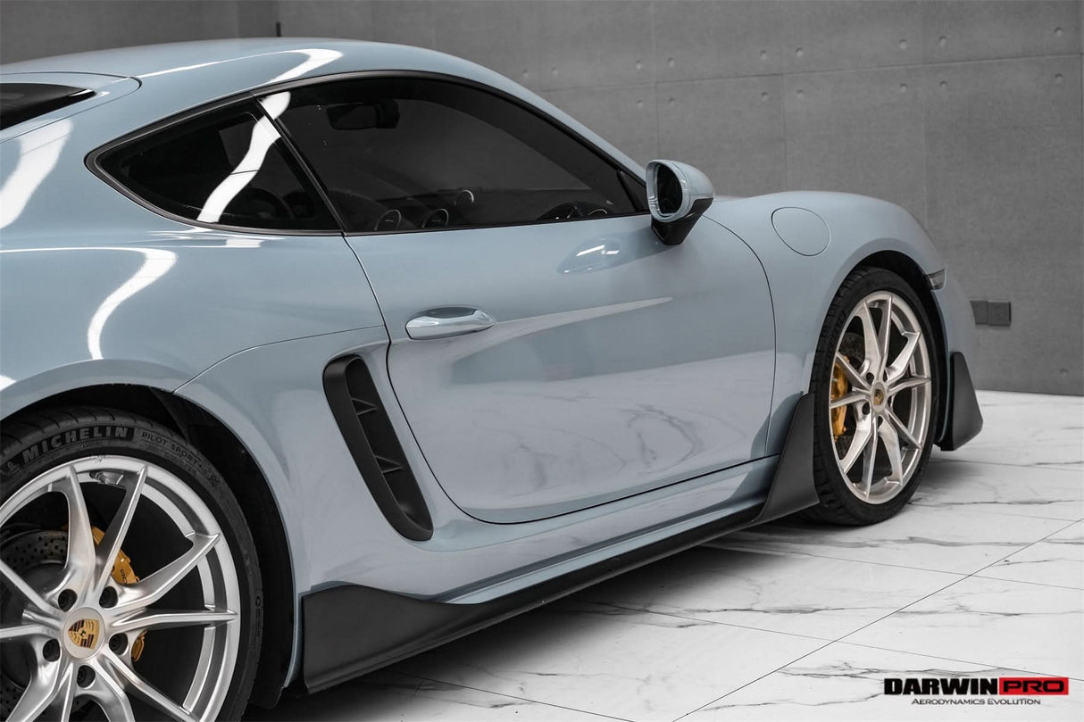 DarwinPRO 2016-2025 Porsche 718 Cayman And Boxster Stuttmate Carbon Fiber Side Skirts