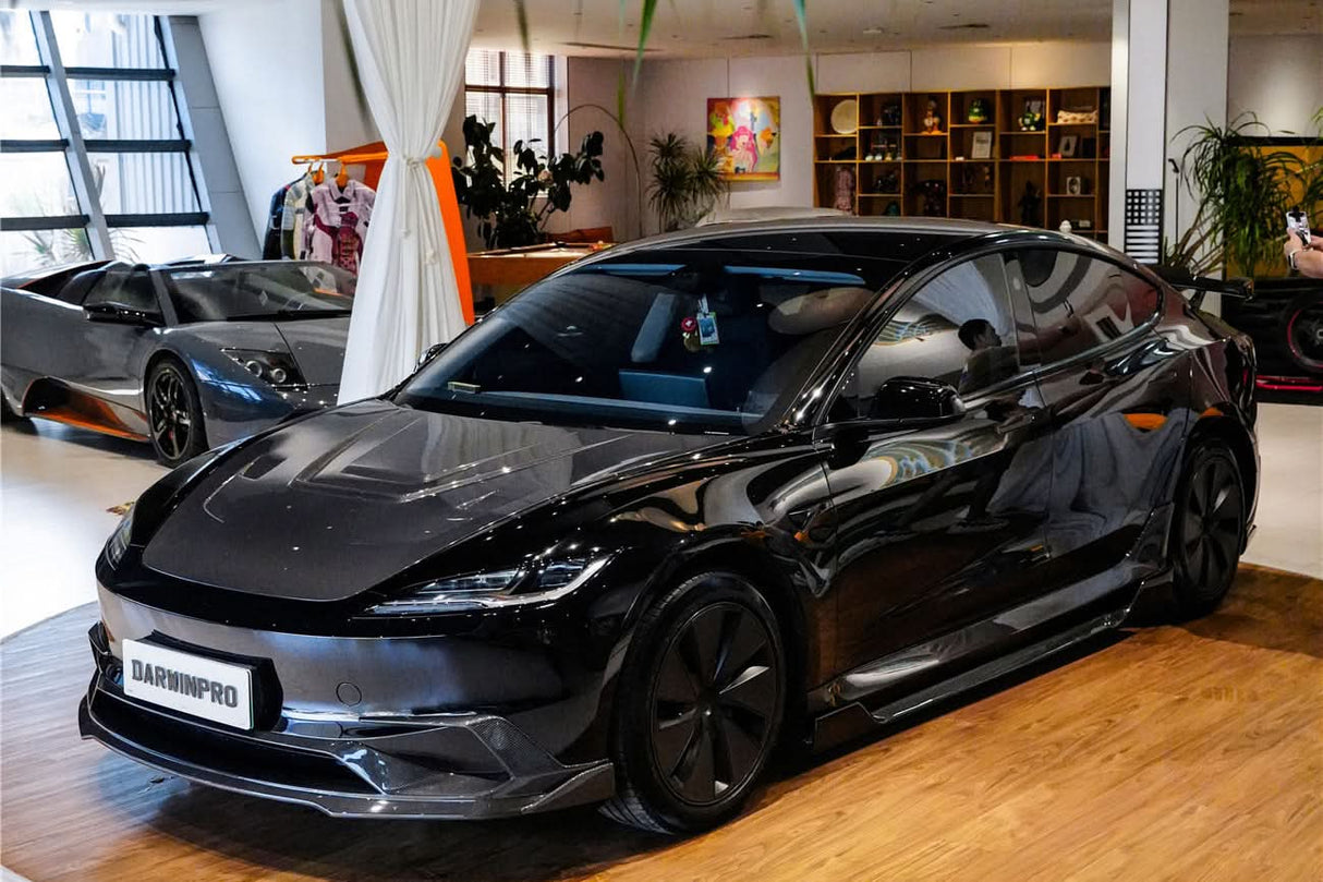 2017-2026 Tesla Model 3 IMP Performance Carbon Fiber Side Skirts With Under Board | Fits Model 3, Model 3 Highland RWD AWD, Performance