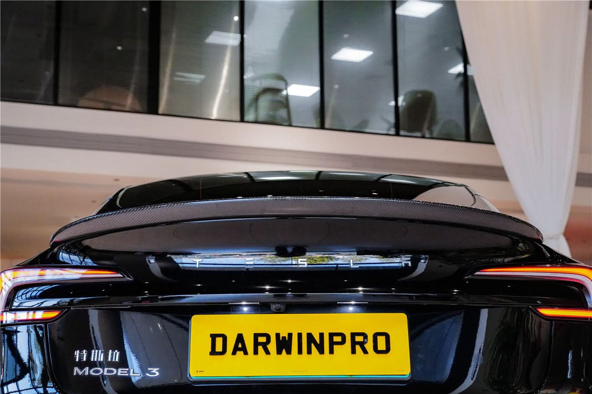 DarwinPRO 2024-2026 Tesla Model 3 Highland RWD AWD Performance Carbon Fiber IMP Design Trunk Spolier