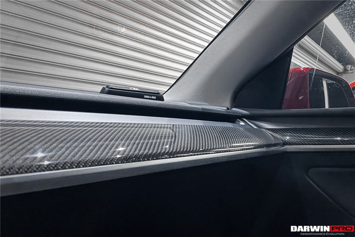 2020-2023 Tesla Model 3 Y OEM Style Autoclave Carbon Fiber Dashboard Trim Interior Replacement