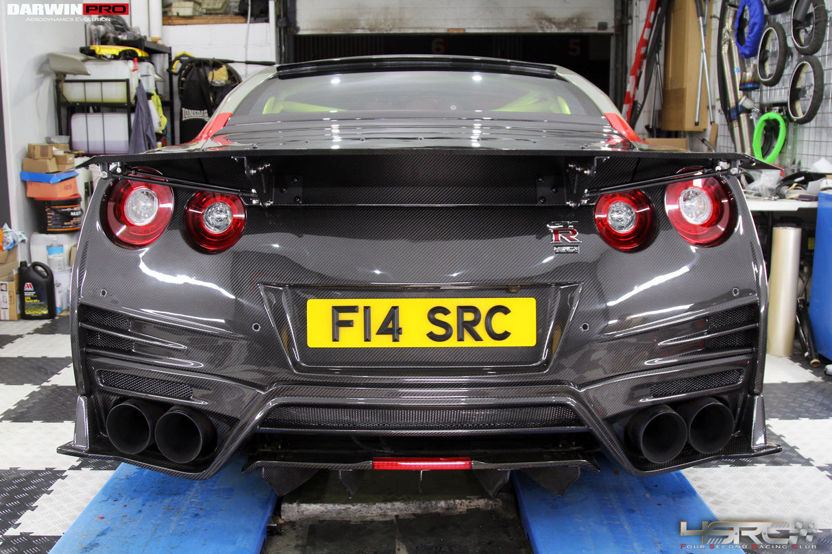 Nissan GTR R35 2008+ Autoclave Carbon Fiber R1-D Drag Spoiler Wing - DarwinPRO X 4SRC