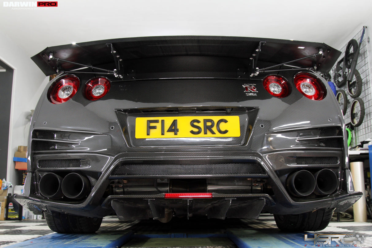 Nissan GTR R35 2008+ Autoclave Carbon Fiber R1-D Drag Spoiler Wing - DarwinPRO X 4SRC