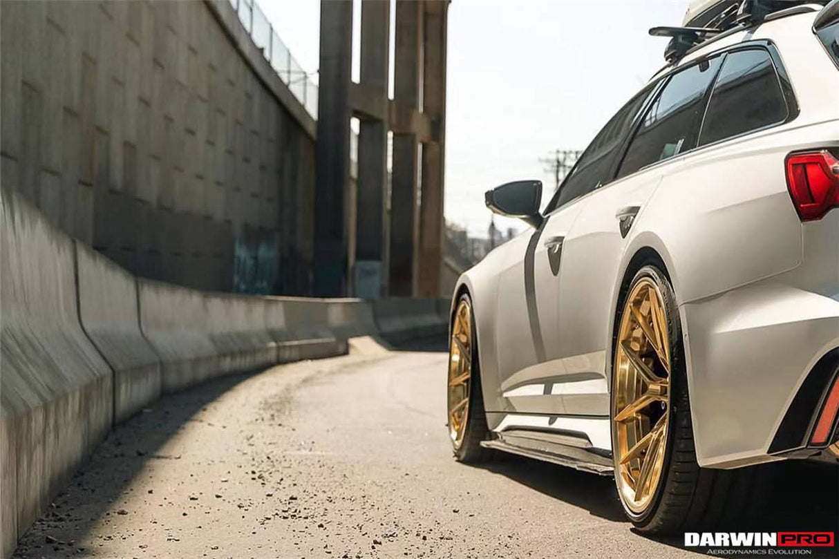 DarwinPRO 2019-UP Audi RS6 Avant C8 & RS7 Quattro BKSS Style Side Skirts