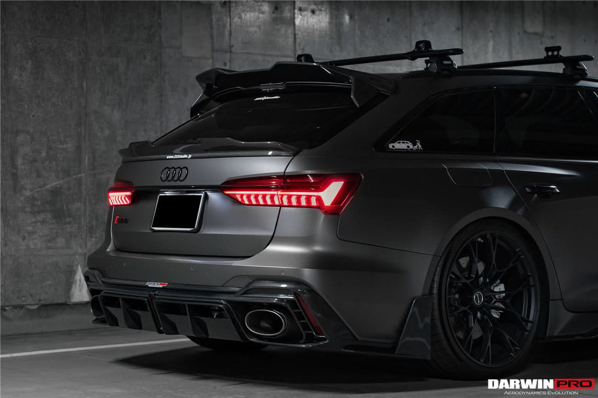DarwinPRO 2019-UP Audi RS6 Avant C8 IMP Performance Carbon Fiber Middle Spoiler