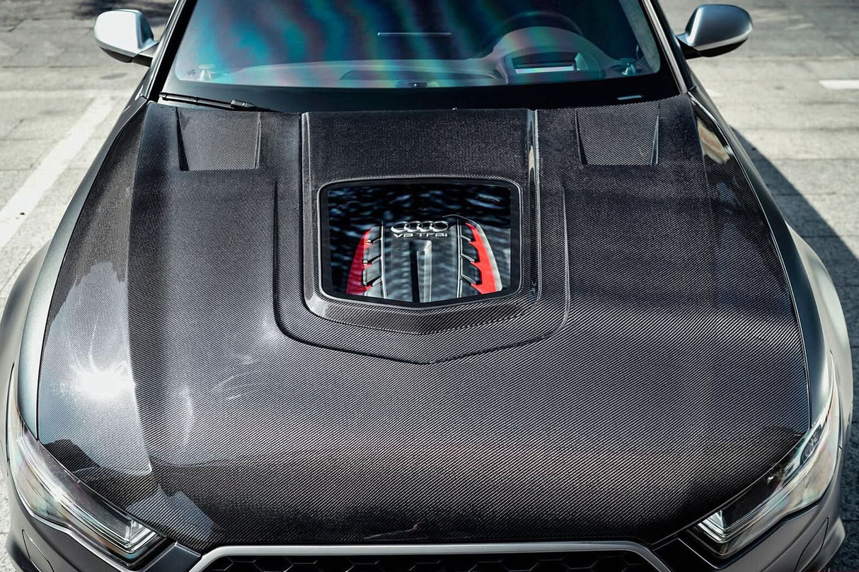 2013-2018 Audi A6 S6 RS6 Carbon Fiber Hood DarwinPRO (BKSS)