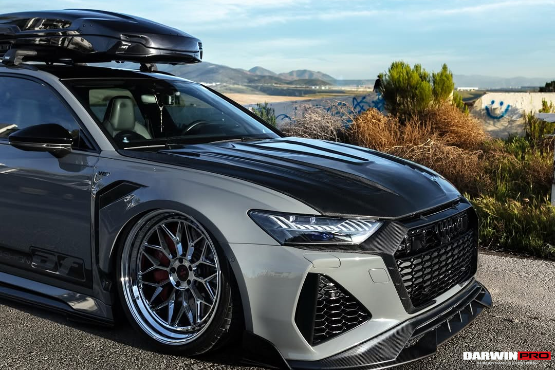 DarwinPRO 2019-UP Audi RS6 Avant C8 IMP Performance Partial Carbon Fiber Hood
