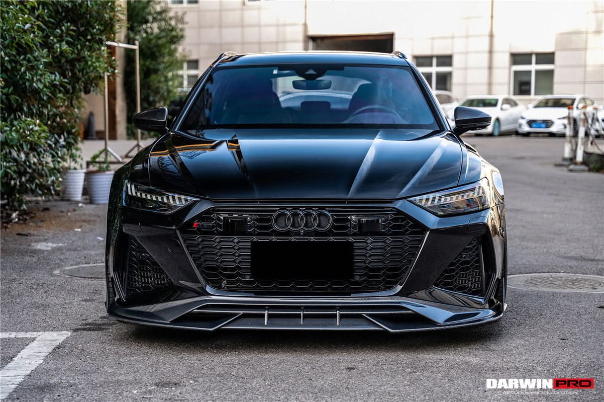 2019-UP Audi RS6 Avant C8 | RS7 Quattro Carbon Fiber Front Lip - DarwinPRO (iMP Design)
