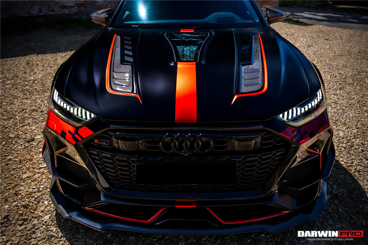 DarwinPRO 2019-UP Audi RS6 Avant C8 IMP Performance Partial Carbon Fiber Hood