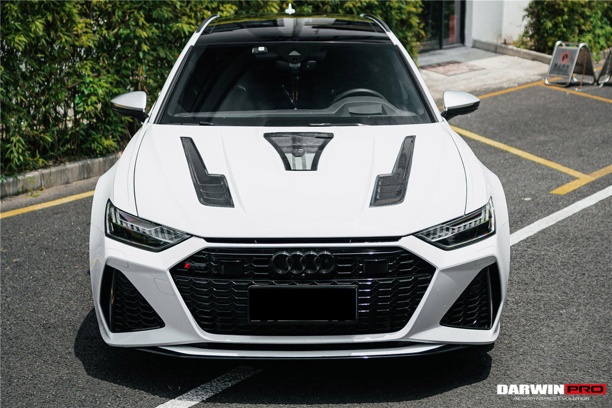 DarwinPRO 2019-UP Audi RS6 Avant C8 IMP Performance Partial Carbon Fiber Hood