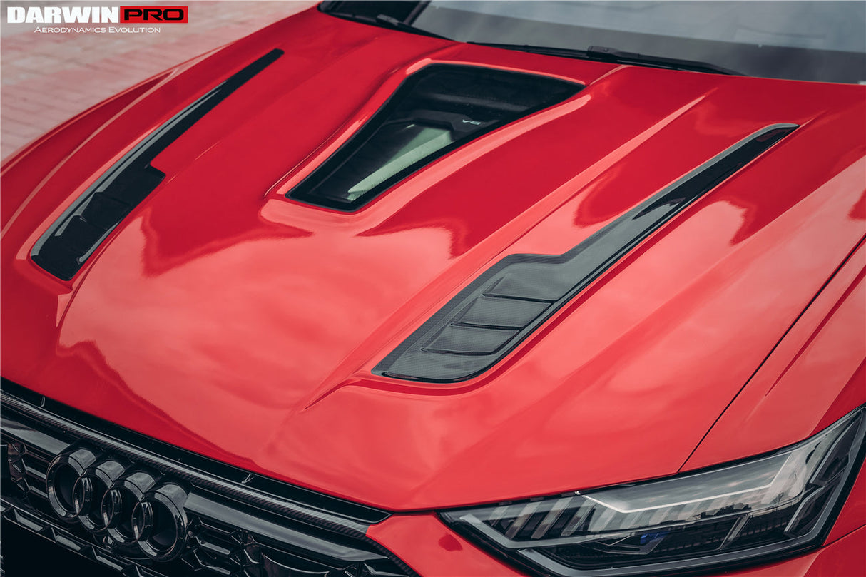 DarwinPRO 2019-UP Audi RS6 Avant C8 IMP Performance Partial Carbon Fiber Hood