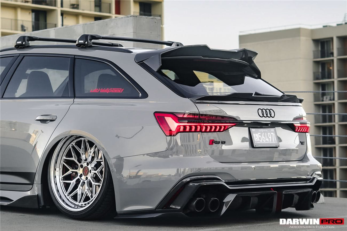 DarwinPRO 2019-UP Audi RS6 Avant C8 IMP Performance Carbon Fiber Middle Spoiler