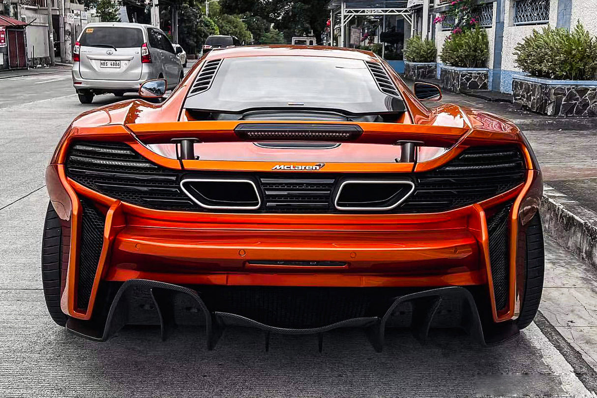 2011-2017 McLaren MP4 12C 650S Partial Carbon Fiber Rear Bumper - DarwinPRO (Rebel Performance Design)