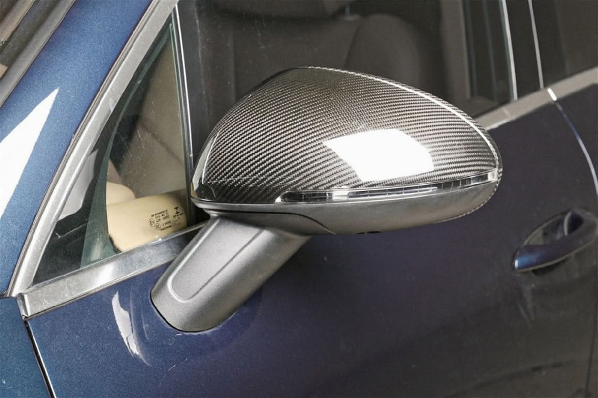 2014-2024 Porsche Macan 95B Dry Carbon Fiber Mirror Housing Replacement | Fits T, S, GTS, Turbo, Turbo S, 4 Electric, Turbo (NO BSA Holes)