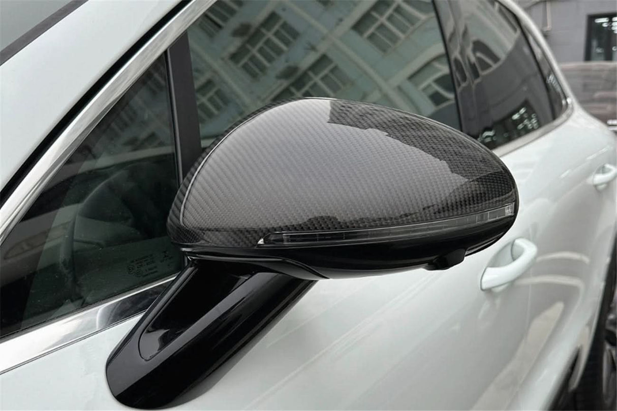 2014-2024 Porsche Macan 95B Autoclave Carbon Fiber Mirror Housing Replacement | Fits T, S, GTS, Turbo, Turbo S, Turbo LHD (With BSA Holes)