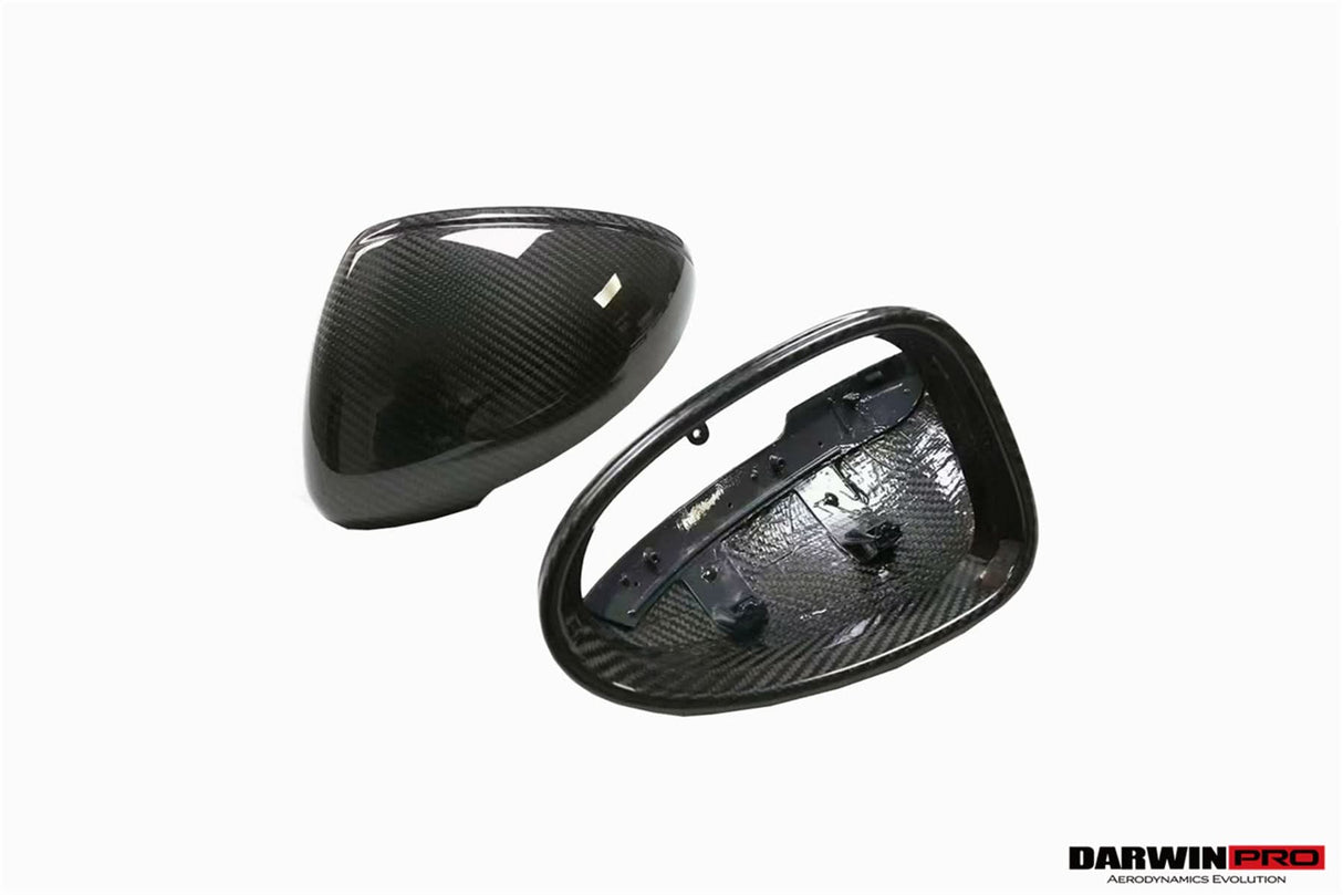 2014-2024 Porsche Macan 95B Dry Carbon Fiber Mirror Housing Replacement | Fits T, S, GTS, Turbo, Turbo S, 4 Electric, Turbo (NO BSA Holes)