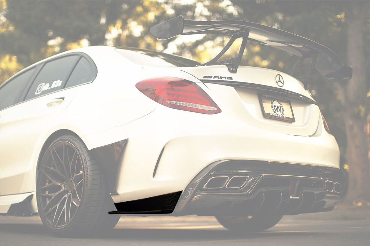 2015-2018 Mercedes Benz W205 C63 S AMG Sedan IMP Performance Carbon Fiber Rear Caps