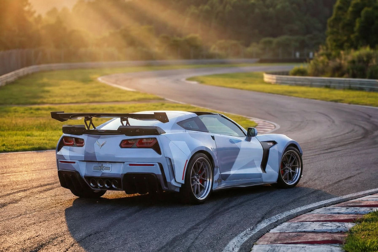2013-2019 Corvette C7 Z51 Grandsport Z06 BKSS Style Rear Diffuser