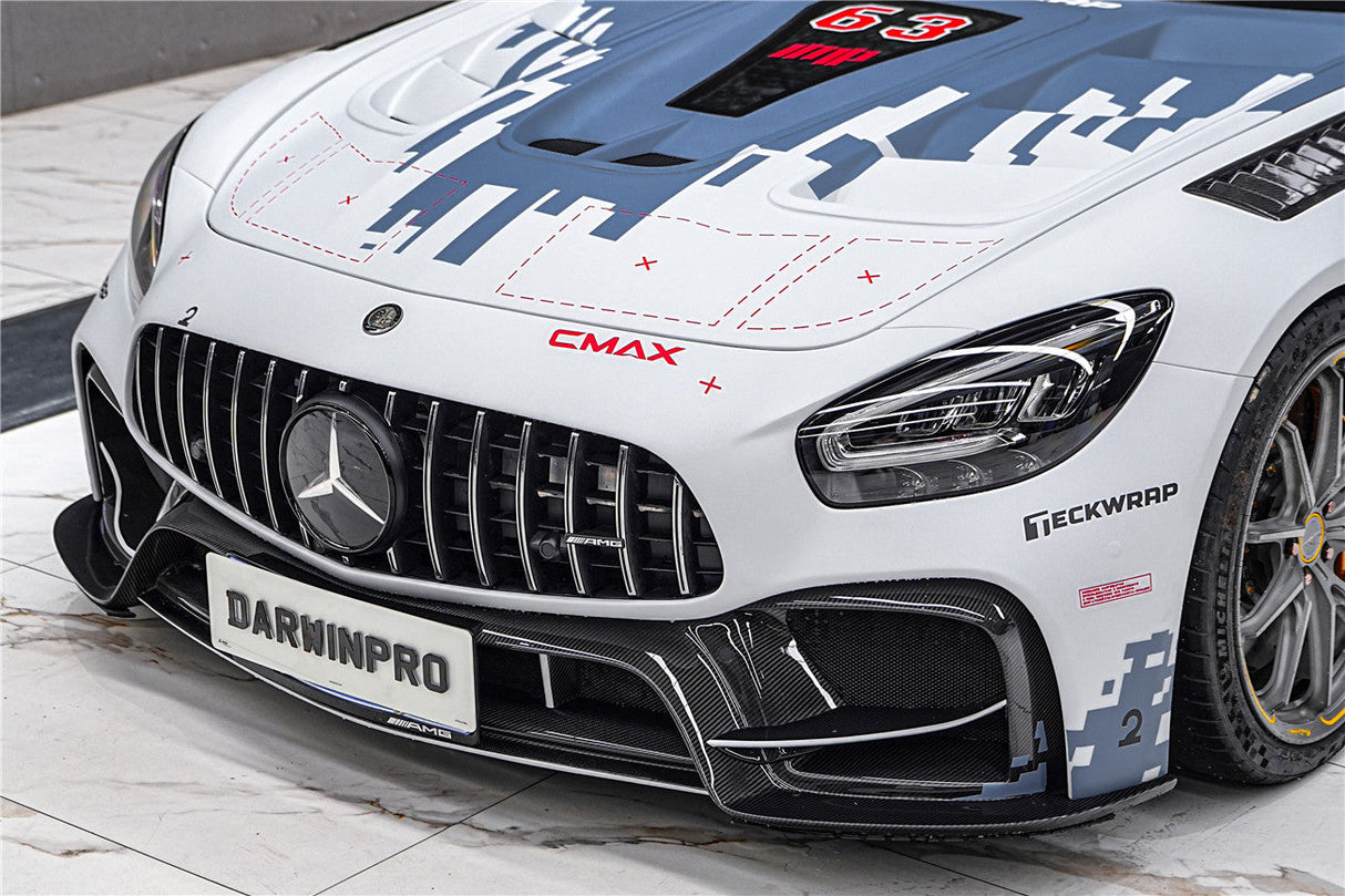 2017-2021 Mercedes Benz AMG GT GTS GTC Partial Carbon Fiber Front Bumper DarwinPRO IMP Design