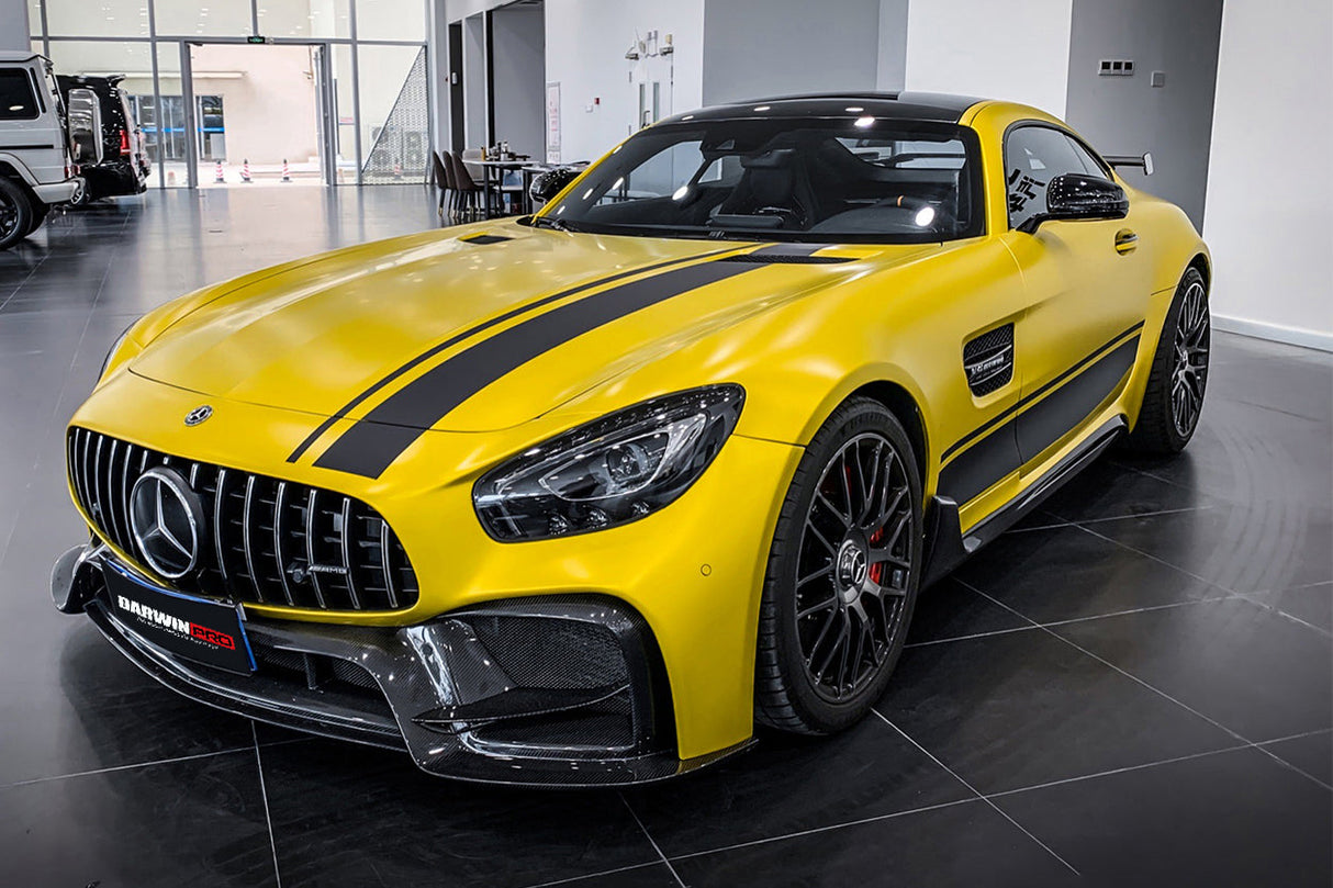 2017-2021 Mercedes Benz AMG GT GTS GTC Partial Carbon Fiber Front Bumper DarwinPRO IMP Design