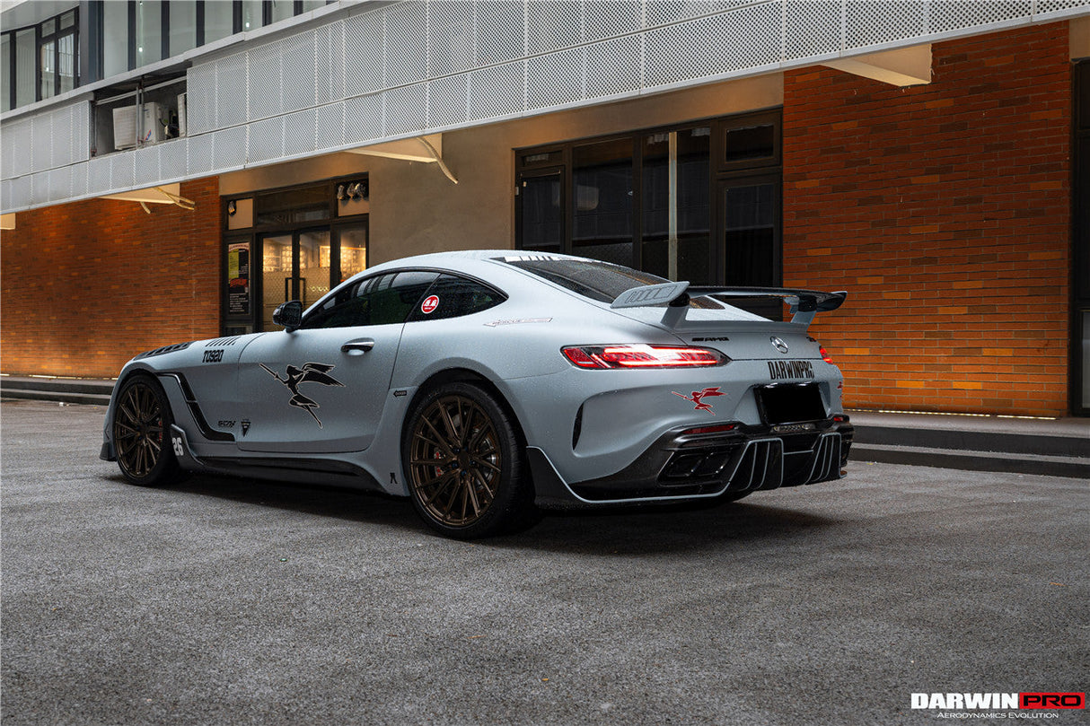 2015-2021 Mercedes Benz AMG GT | GTS Partial Carbon Fiber Rear Bumper With Exhaust Tips Darwinpro IMPII Design