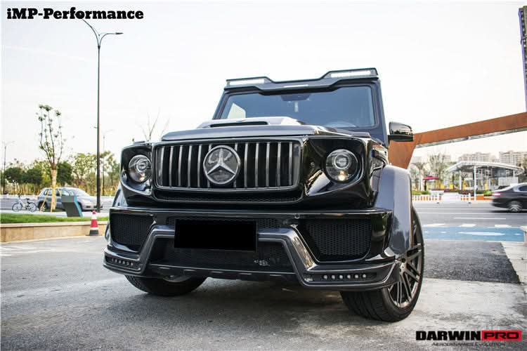 2008-2018 Mercedes Benz W463 G Wagon IMP Style Carbon Fiber Front Roof Spoiler | Fits G500, G550, G63 AMG, G65 AMG