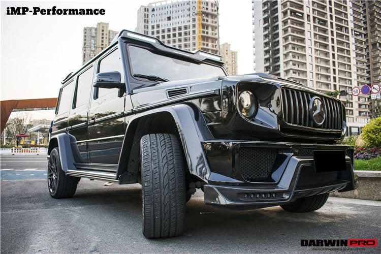 2008-2018 Mercedes Benz W463 G Wagon IMP Style Carbon Fiber Front Roof Spoiler | Fits G500, G550, G63 AMG, G65 AMG