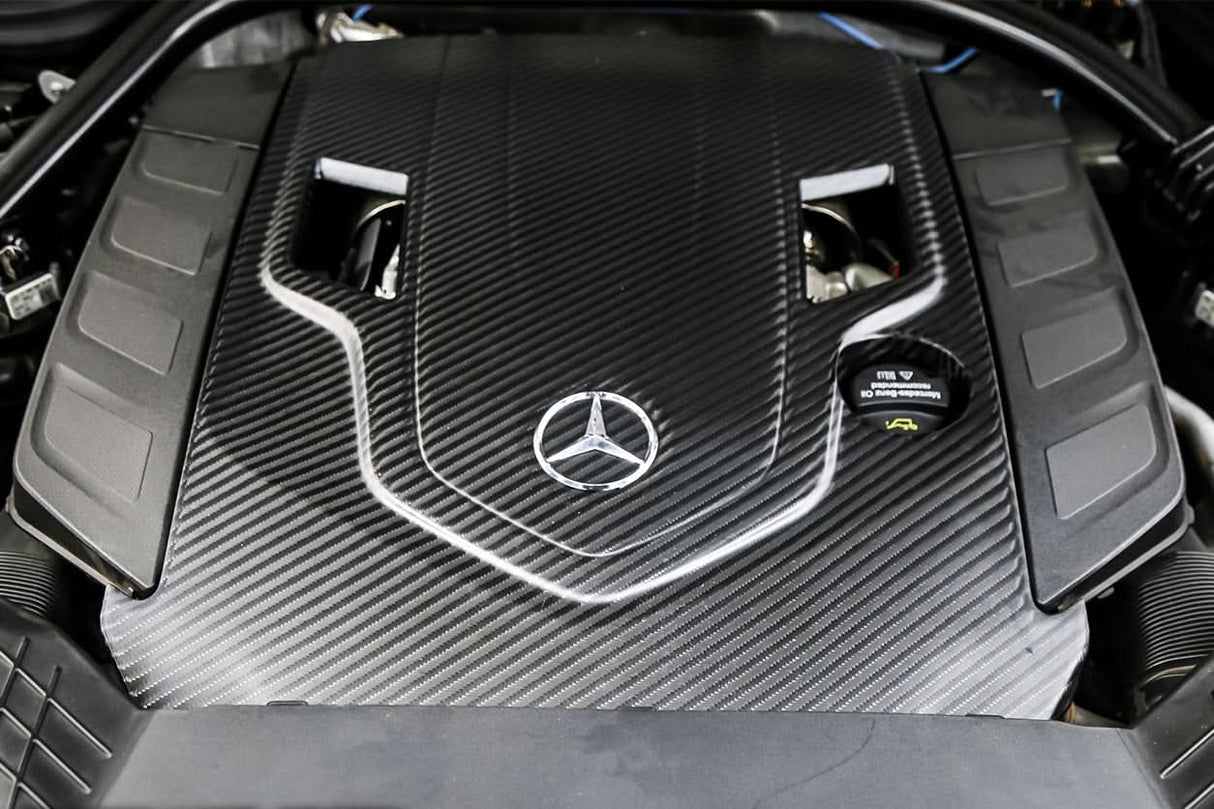 2019-2023 Mercedes Benz W464 G Wagon Dry Carbon Fiber Engine Cover Replacement Fits G500, G550
