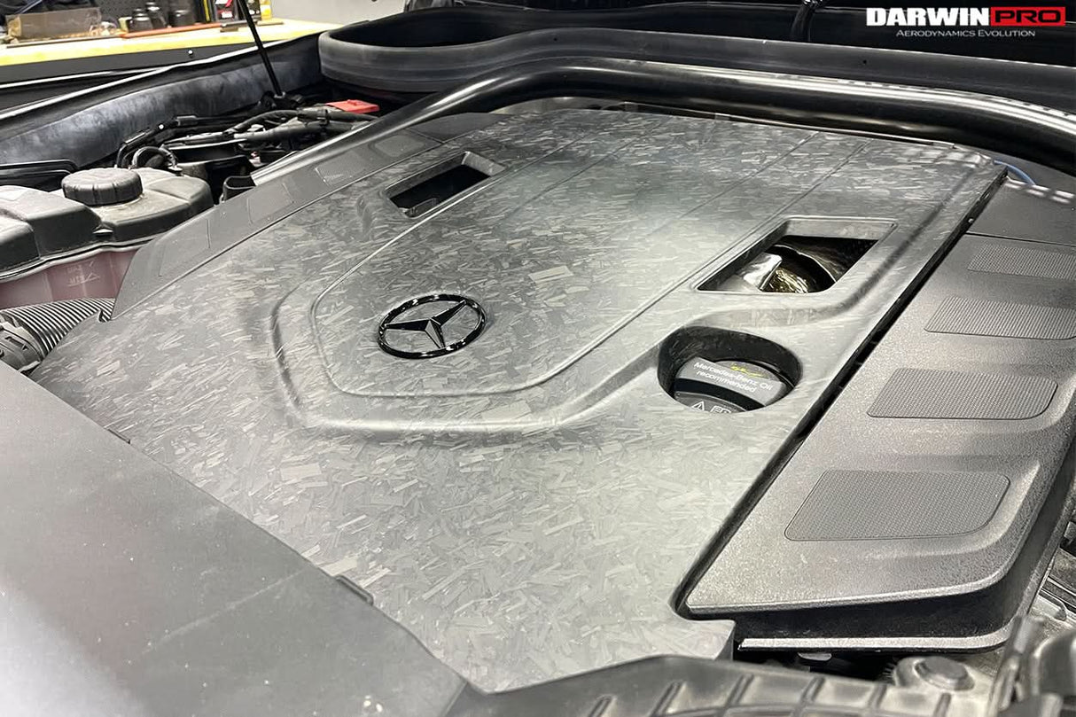 2019-2023 Mercedes Benz W464 G Wagon Dry Carbon Fiber Engine Cover Replacement Fits G500, G550
