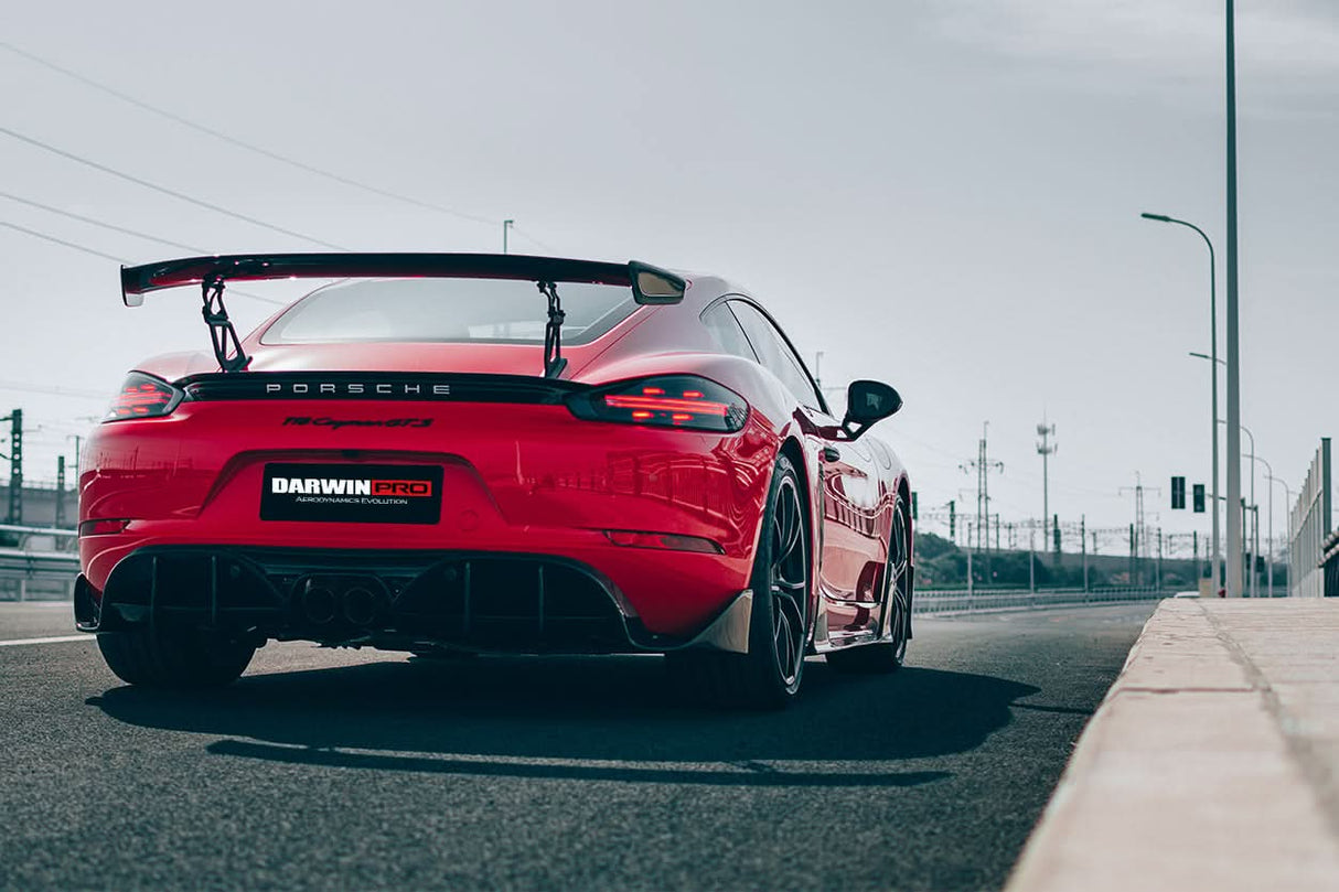 DarwinPRO 2012-2025 Porsche 718 | 981 Cayman | Boxster BKSS Style Carbon Fiber Trunk Spoiler