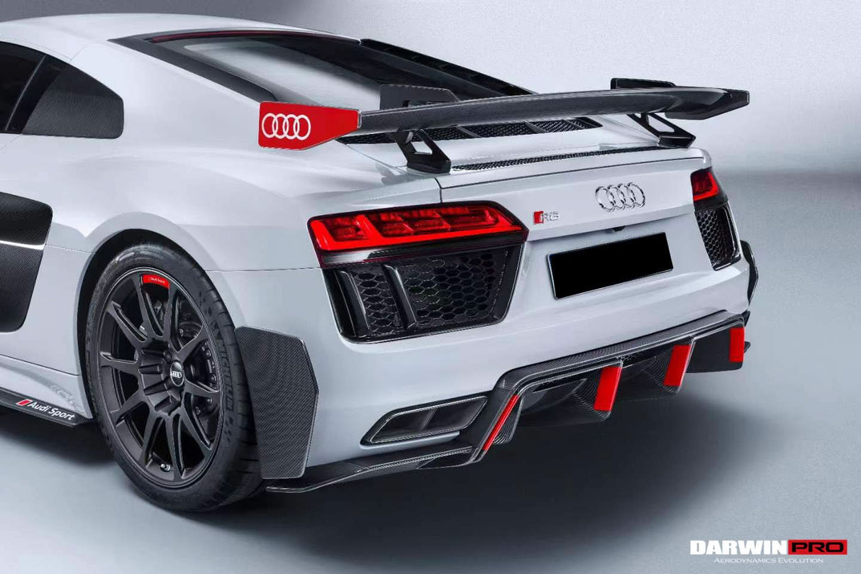 2016-2025 Audi R8 GEN2 Coupe & Spyder Performance Parts Style Dry Carbon Fiber Trunk Wing with Aluminum Legs