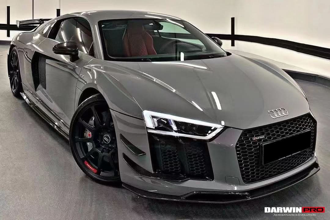 2016-2018 Audi R8 GEN2 Coupe & Spyder Performance Parts Style Dry Carbon Fiber Front Canards