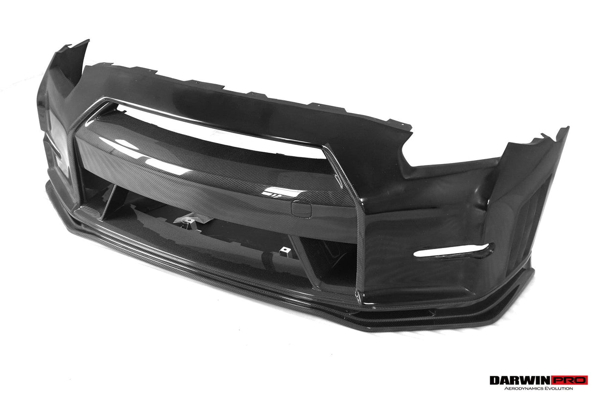 2008-2016 Nissan GTR R35 CBA DBA Ver15 NSM Style Partial Carbon Fiber Front Bumper