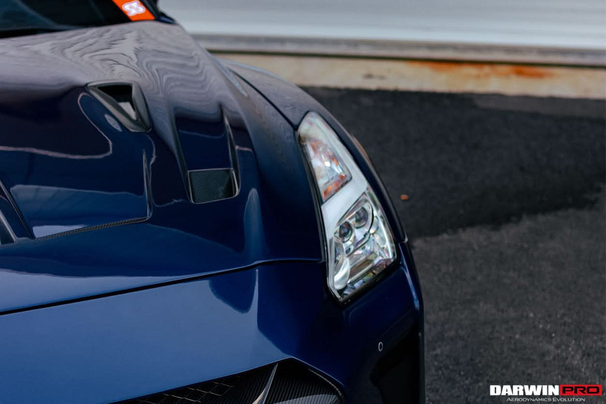 DarwinPRO 2008-2023 Nissan GTR R35 BKSSII Style Carbon Fiber Hood | Fit CBA, DBA, EBA
