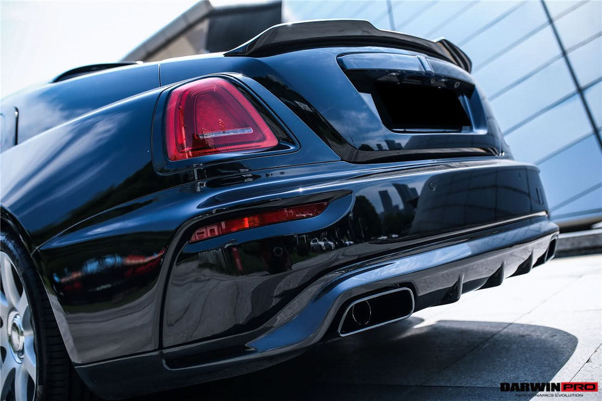 DarwinPRO 2016-2021 Rolls-Royce Wraith & Dawn BKSS Style Partial Carbon Fiber Rear Bumper