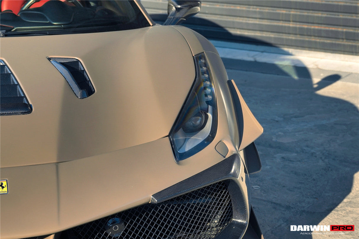 2015-2020 Ferrari 488 GTB | Spider Carbon Fiber Hood - DarwinPRO Challenge Evo Modena Design