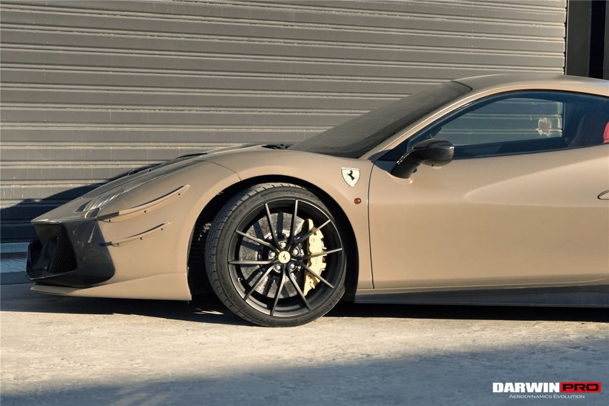 2015-2020 Ferrari 488 GTB | Spider Partial Carbon Fiber Side Skirts - DarwinPRO Challenge Evo Modena Design