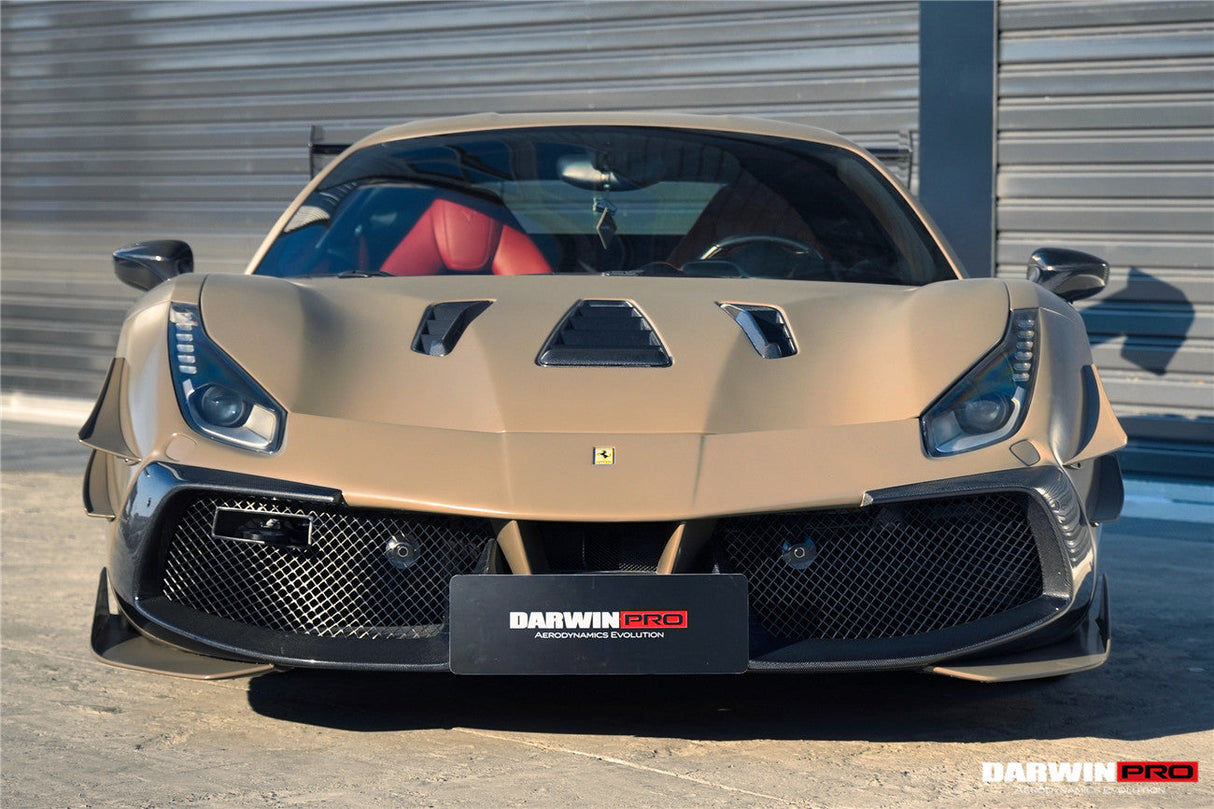 2015-2020 Ferrari 488 GTB | Spider Carbon Fiber Hood - DarwinPRO Challenge Evo Modena Design