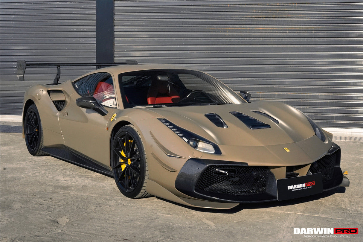 2015-2020 Ferrari 488 GTB | Spider Carbon Fiber Hood - DarwinPRO Challenge Evo Modena Design