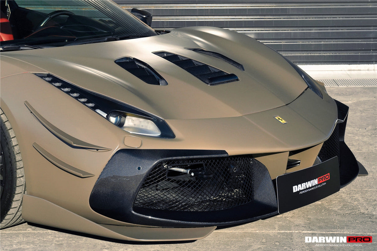 2015-2020 Ferrari 488 GTB | Spider Carbon Fiber Hood - DarwinPRO Challenge Evo Modena Design