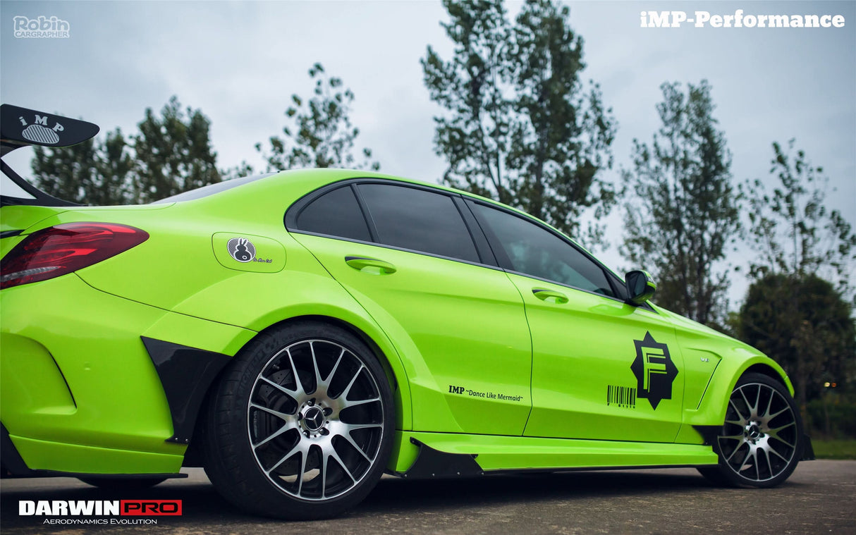 2015-2018 Mercedes Benz W205 C63 S AMG Sedan IMP Performance Carbon Fiber Rear Caps