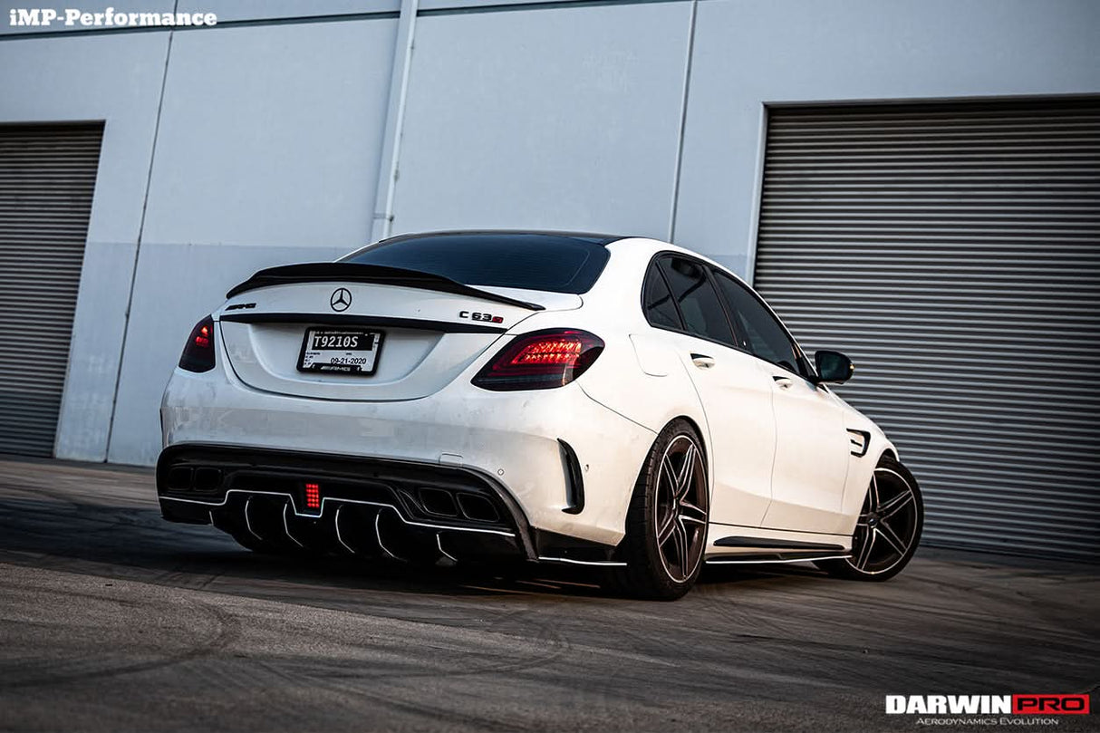 2015-2021 Mercedes Benz W205 C63 S AMG Sedan IMP Performance Carbon Fiber Rear Diffuser with Caps