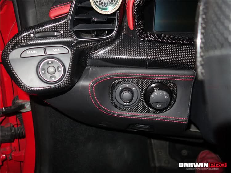 2010-2015 Ferrari 458 Dry Carbon Fiber Light Switch Cover DarwinPRO (OE) Fits Italia, Spider, Speciale