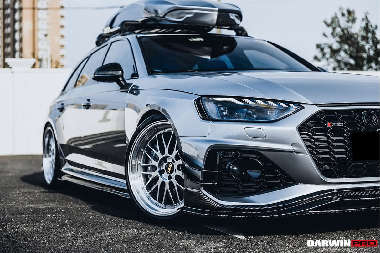 2020-2024 Audi RS4 B9.5 BKSS Style Carbon Fiber Front Bumper Canards