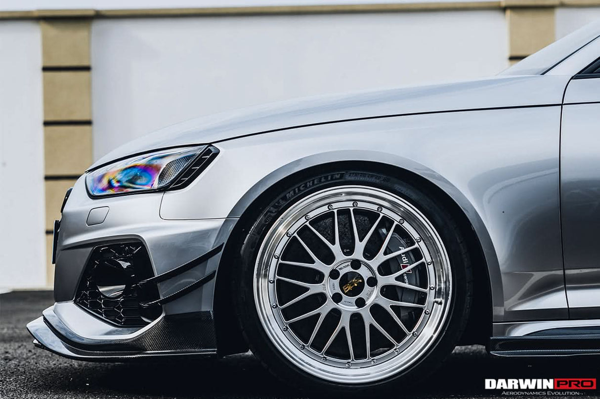 2020-2024 Audi RS4 B9.5 BKSS Style Carbon Fiber Front Bumper Canards