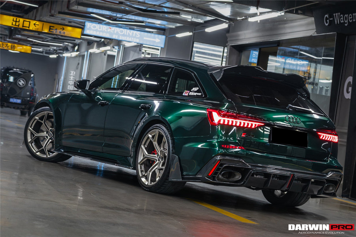 2019-UP Audi RS6 Avant C8 RS7 C8 Quattro Carbon Fiber Rear Diffuser DarwinPRO (iMP Design)
