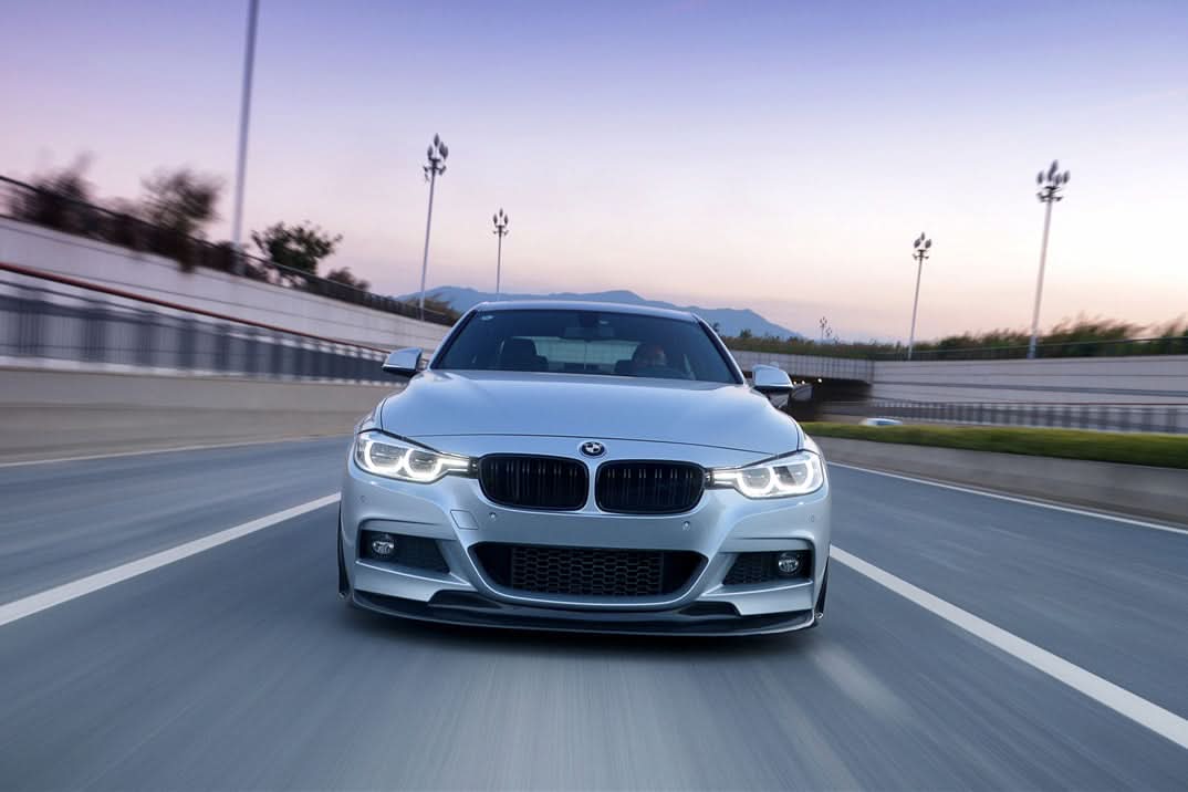 DarwinPRO 2013-2019 BMW 3 Series F30 F35 M-Tech GV Style Carbon Fiber Front Lip With Caps