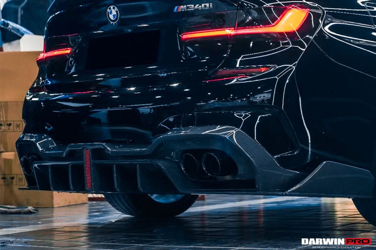 2019-2022 BMW 3 Series G20 G28 BKSS Style Carbon Fiber Rear Diffuser (For QUAD Exhaust tips)