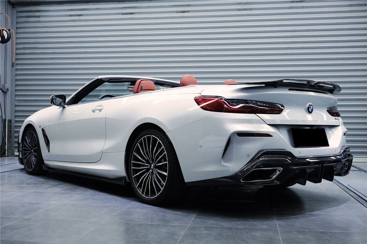 2019-2025 BMW 8 Series G14 G15 M8 F91 F92 Convertible And Coupe IMP Performance Carbon Fiber Side Skirts Extensions (Add On)