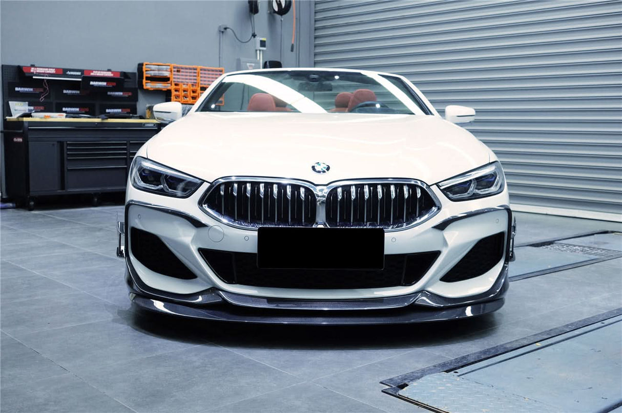 2018-2025 BMW 8 Series G14 Convertible G15 Coupe G16 4DR-Gran Coupe 840i M850i IMP Performance Carbon Fiber Front Bumper Canards