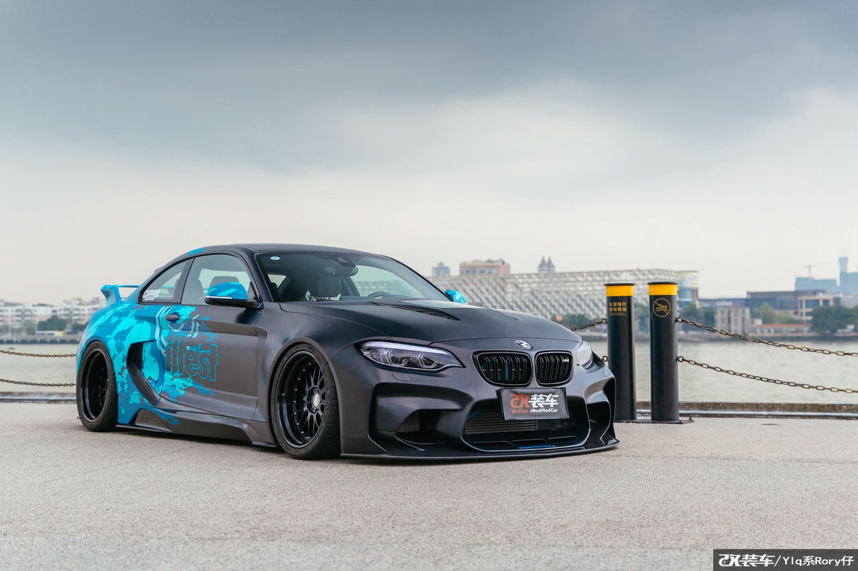 2016-2020 BMW M2 F87 VR Style Partial Carbon Fiber Wide Full Body kit